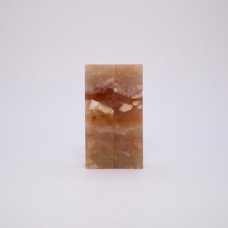 爱你一万年 / 宝泥斋定制结婚/情人对章 - 巴林石 - 印章/印台 - 石头 红色