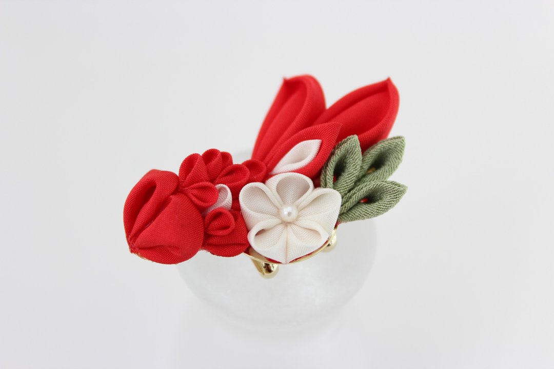 golden fish kimono brooch - 其他 - 丝．绢 红色