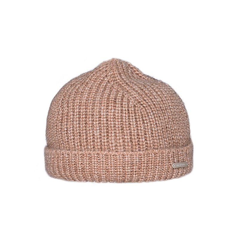 毛线帽【ISW】悉心界马海毛针织瓜皮帽-柑橘茶色 (四色可选) - 帽子 - 其他材质 橘色