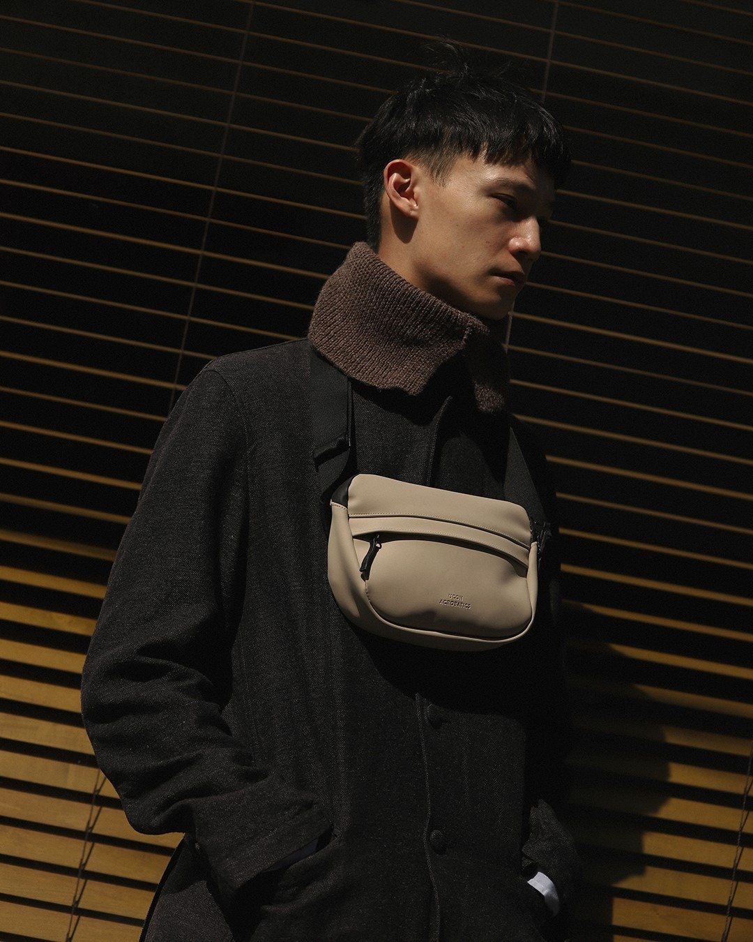 【微瑕疵】Jacob Lotus系列斜背包 (肤色)-U05 - 侧背包/斜挎包 - 环保材料 卡其色