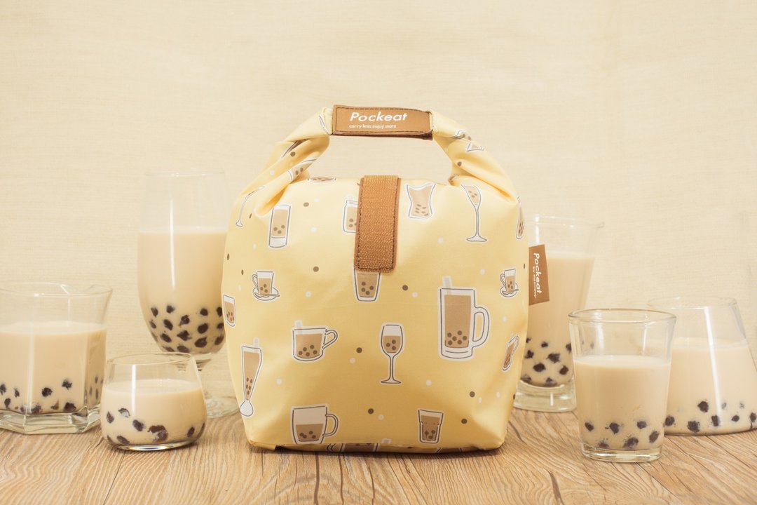 Pockeat Pearl Milk Tea - EcoWithPinkoi x agooday - 便当盒/饭盒 - 防水材质 黄色