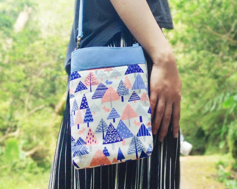 【森林小兔】侧背包 / 斜背包 布背包 收纳包 万用包 随身包 - 侧背包/斜挎包 - 棉．麻 多色