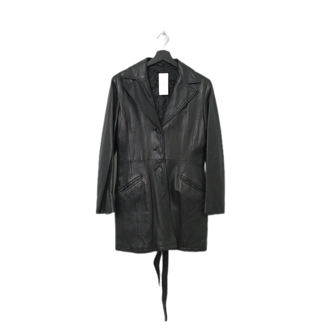 Back to Green-皮衣外套 短大衣 L-05//vintage Leather Jacket - 男装针织衫/毛衣 - 真皮 