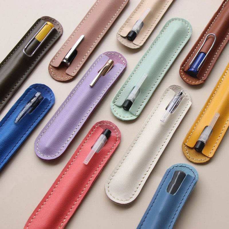 皮革笔套 | (羊皮/笔袋/笔盒) - 铅笔盒/笔袋 - 真皮 多色