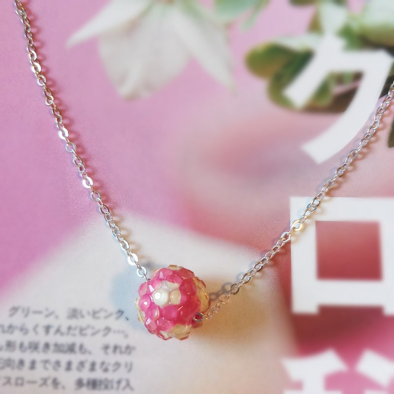 玻璃珠项链, 颈链 饰物 NEC-005 - 项链 - 其他金属 粉红色