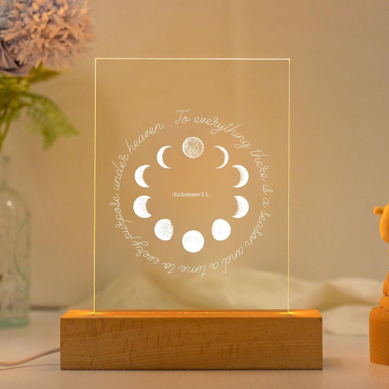 恩典之光 圣经经文LED灯经文礼物 凡事都有定期 传道书3:1 - 灯具/灯饰 - 压克力 白色