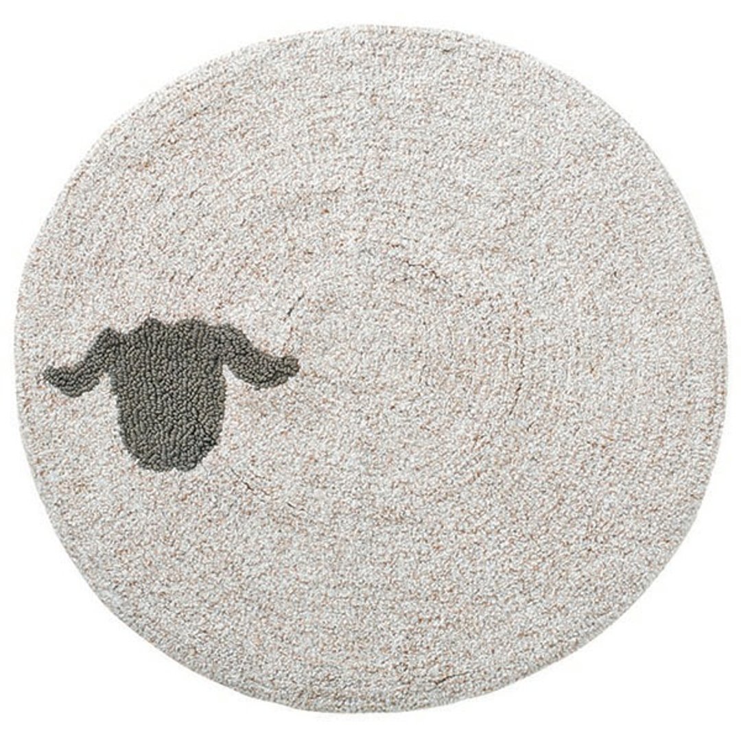 Mix Sheep-小羊咩造型地垫(米白) - 地垫/地毯 - 棉 白色