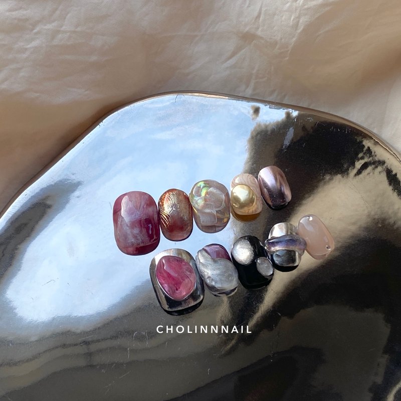 K27粉晶核心—定制化手作穿戴式美甲片 - 其他 - 其他材质 粉红色