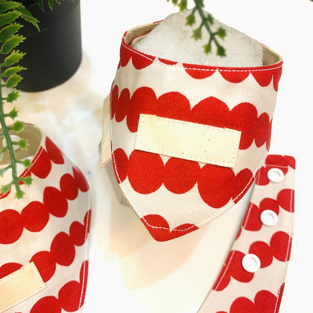 毛小孩三角领巾－糖葫芦 - 项圈/牵绳 - 棉 红色
