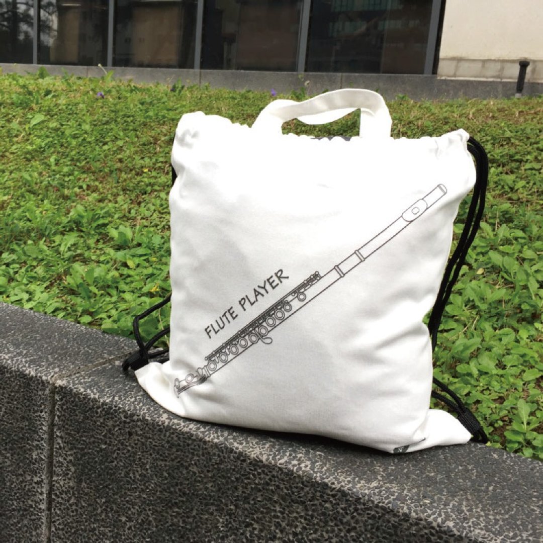 WD 乐器棉质背包 出清优惠活动 - 束口袋双肩包 - 棉 白色