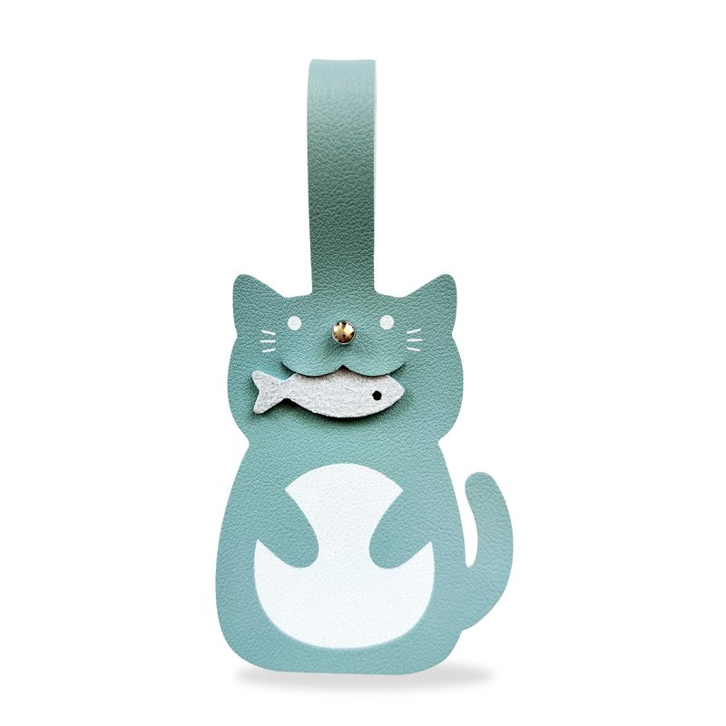 Worpi 猫咪造型行李吊牌 蓝色 - 行李吊牌 - 人造皮革 蓝色