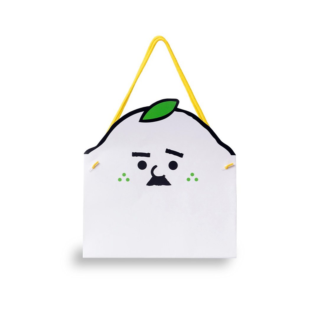 【佛心加购价】大叔造型纸袋(可装3~4盒) - 果汁/蔬果汁 - 纸 黄色