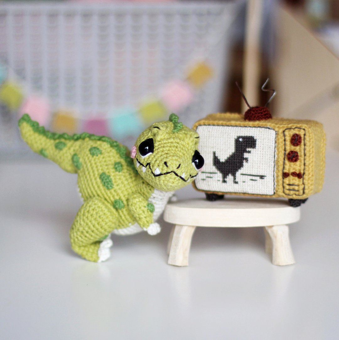 Crochet pattern dinosaur Tyrannosaurus, PDF Digital Download, English, Dutch - 手工艺教程/工具书 - 其他材质 