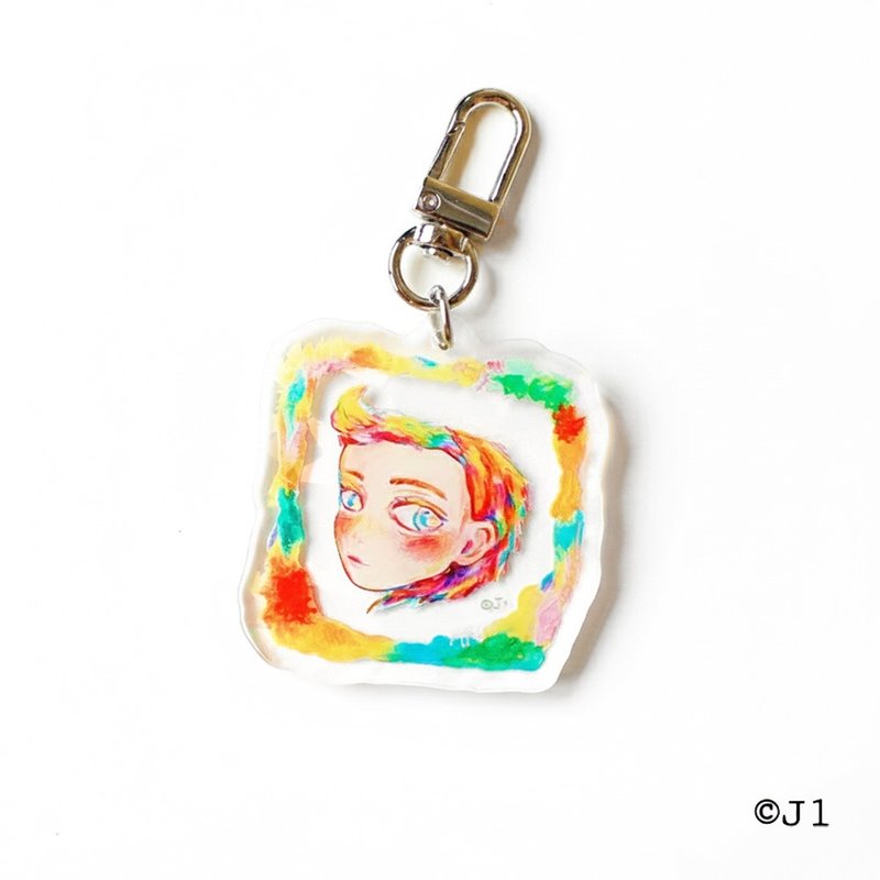 注音发廊 – ㄅ / Brave Bangs / 压克力吊饰・原创插画 - 钥匙链/钥匙包 - 压克力 