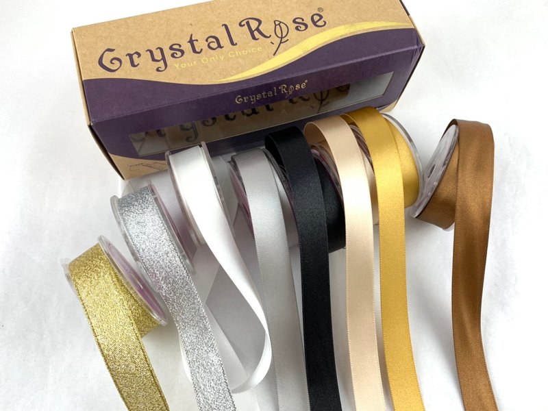 经典双缎面/金葱缎带礼盒/8入 - 包装材料 - 聚酯纤维 多色