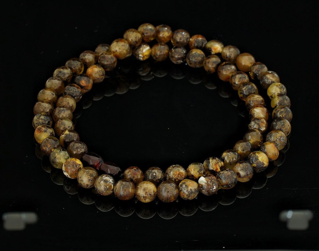 8mm 波罗的海药珀颈錬 ( Baltic Amber Necklace ) - 项链 - 宝石 