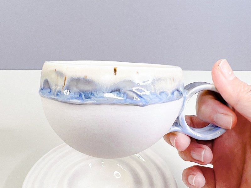 水滴杯与涟漪碟/ 套装 - 咖啡杯/马克杯 - 陶 