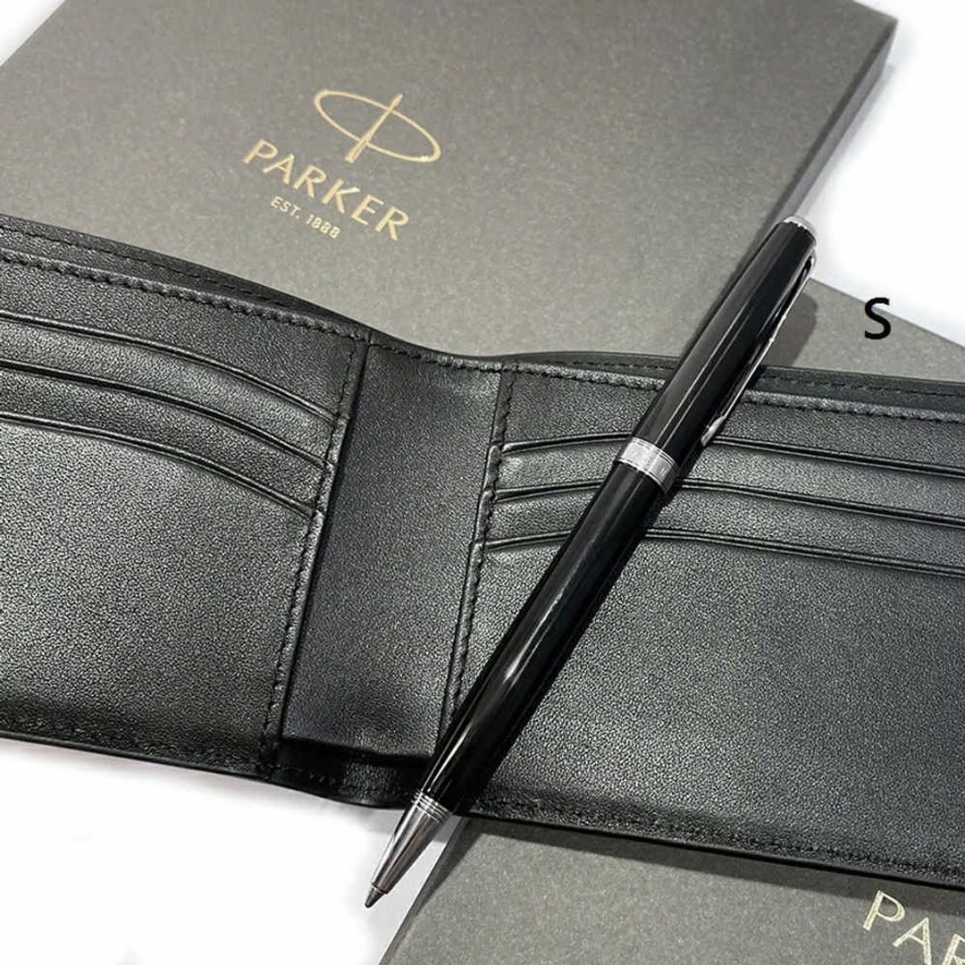 PARKER 商籁系列 丽雅黑白夹原子笔 短夹礼盒 - 圆珠笔/中性笔 - 其他金属 黑色