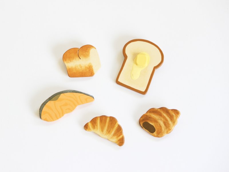 700 yen of various wooden brooch - 胸针 - 木头 咖啡色