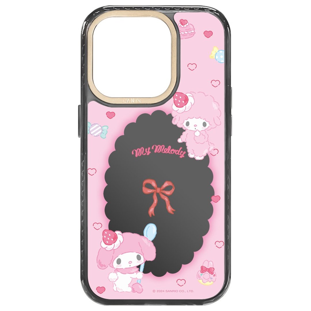彼安诺 镜面草莓蝴蝶结 磁吸透黑框 iPhone 16 15 14 13 Pro Max - 手机壳/手机套 - 环保材料 黑色