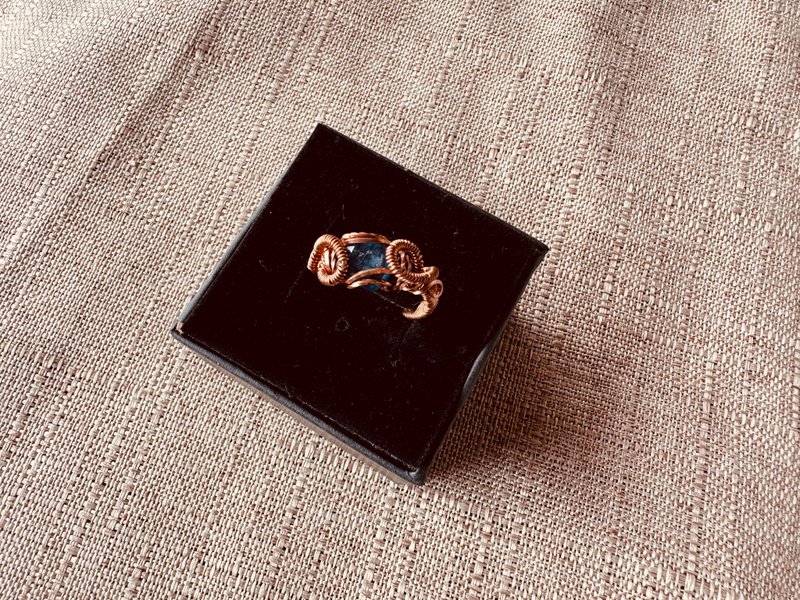 230630 wire wrapping 蓝晶石 铜线 绕线 介指 - 项链 - 铜/黄铜 蓝色