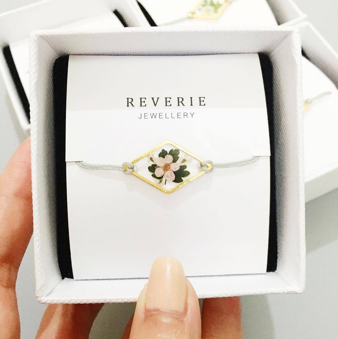 Ultra Thin Framed Bracelet 押花手链 - 手链/手环 - 其他金属 金色