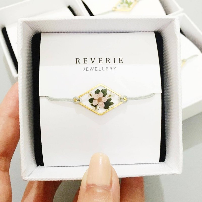 Ultra Thin Framed Bracelet 押花手链 - 手链/手环 - 其他金属 金色