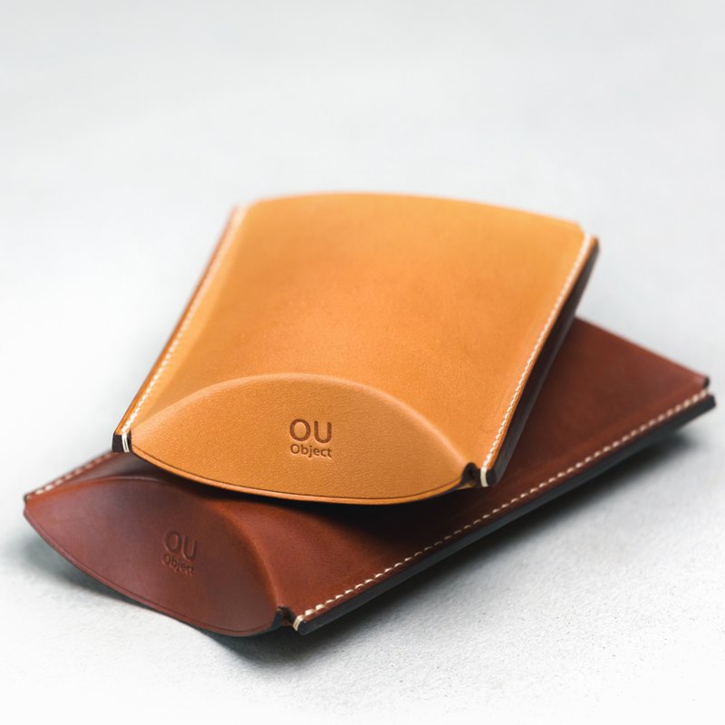 植鞣革做的苹果派盒啦 名片盒 杂物盒 - 收纳用品 - 真皮 