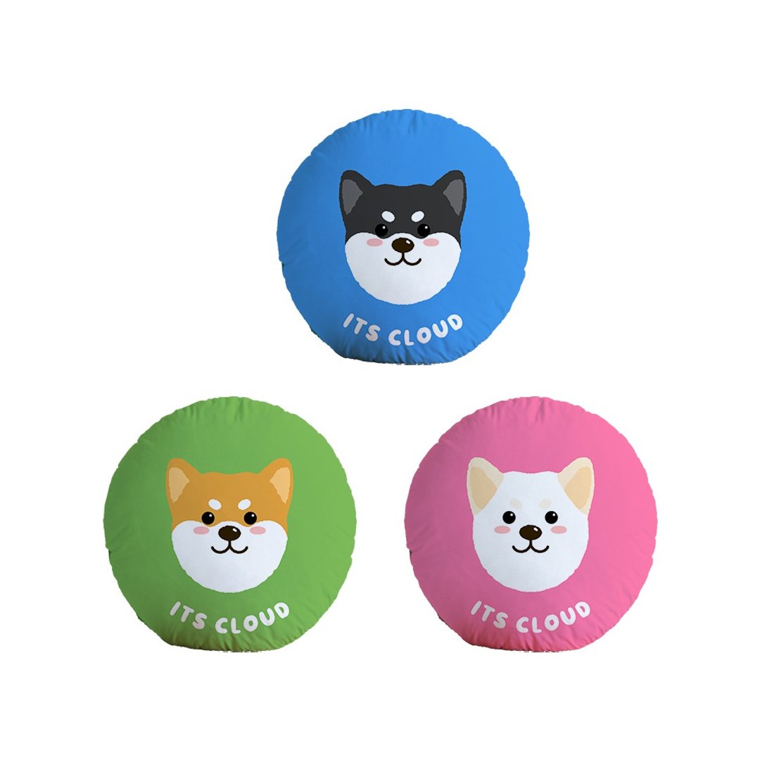 柴犬抱枕 赤柴/黑柴/白柴 圆形枕头 可换底色 - 订制抱枕/饰品 - 其他材质 多色