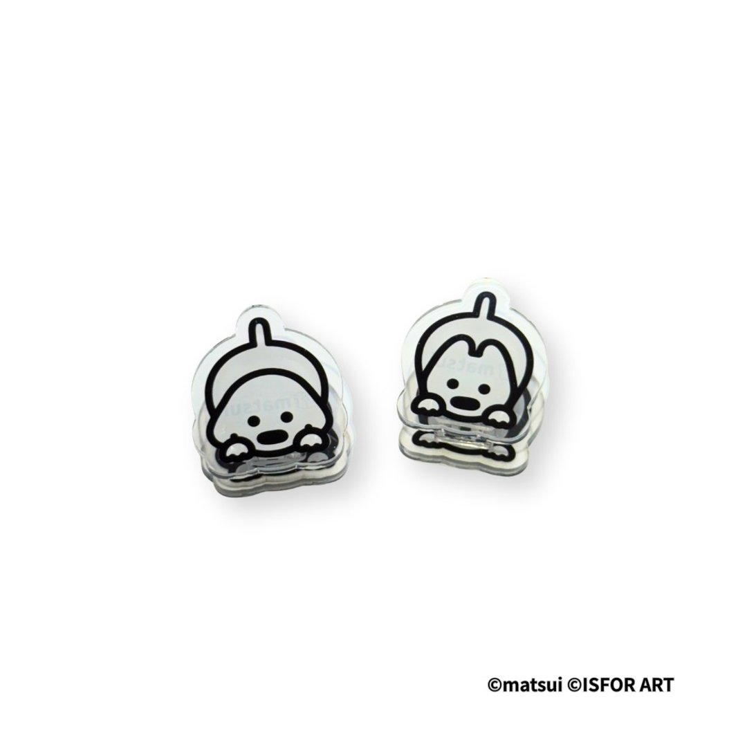 matusi DOGS 松井造型压克力夹 2入组 - 文件夹/资料夹 - 压克力 白色
