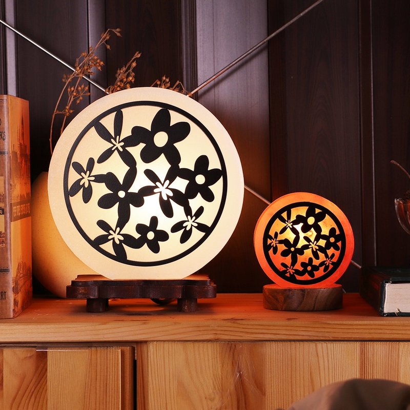 大剪影 I 百花盛开 盐灯 I 人缘桃花朵朵开 I 花开富贵 盐灯 - 灯具/灯饰 - 其他材质 橘色