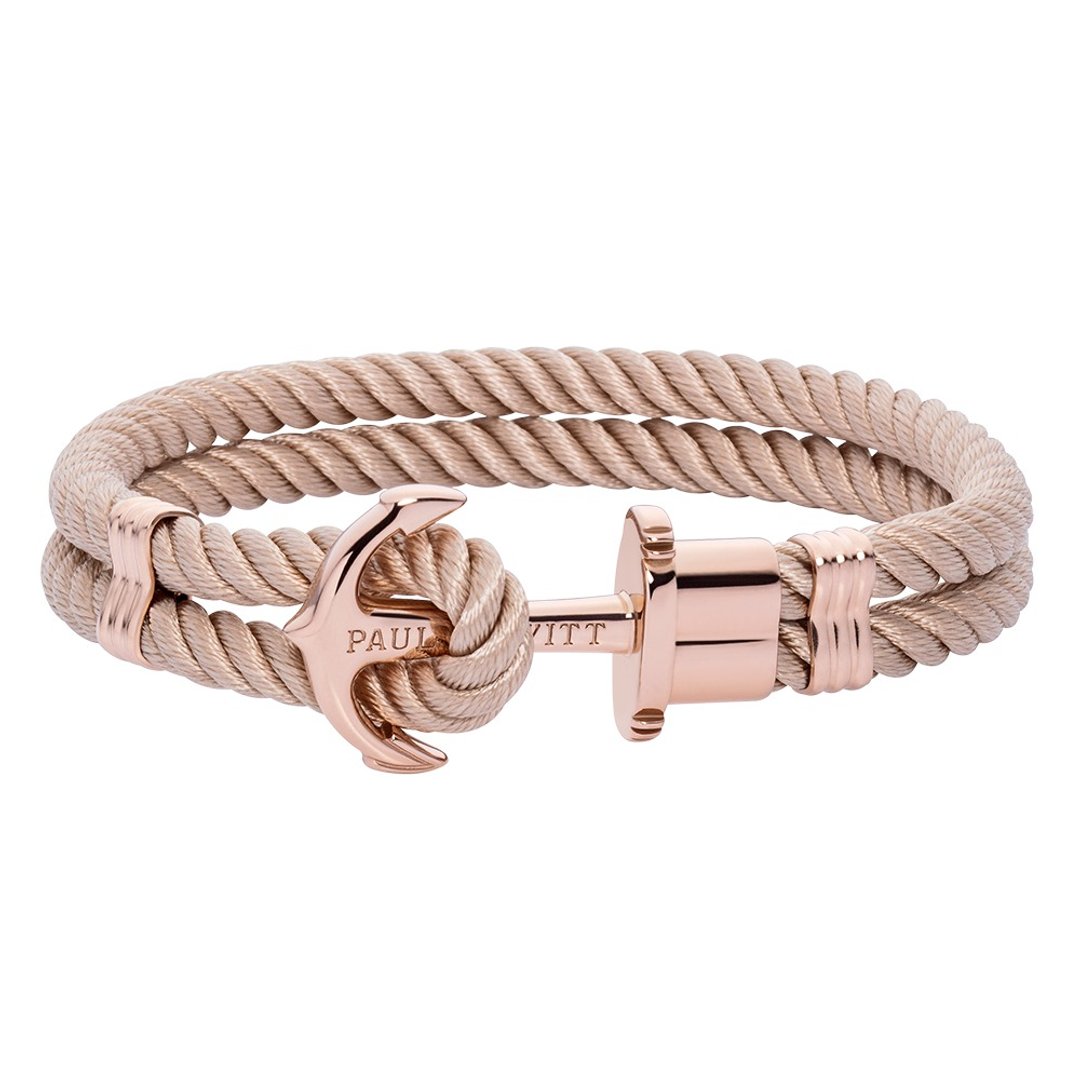 Paul Hewitt Anchor Bracelet PHREP Rosegold PH-PH-N-R-H - 手链/手环 - 尼龙 卡其色