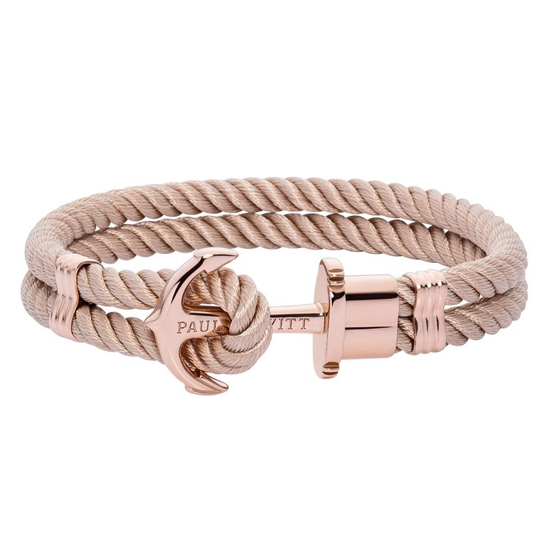 Paul Hewitt Anchor Bracelet PHREP Rosegold PH-PH-N-R-H - 手链/手环 - 尼龙 卡其色