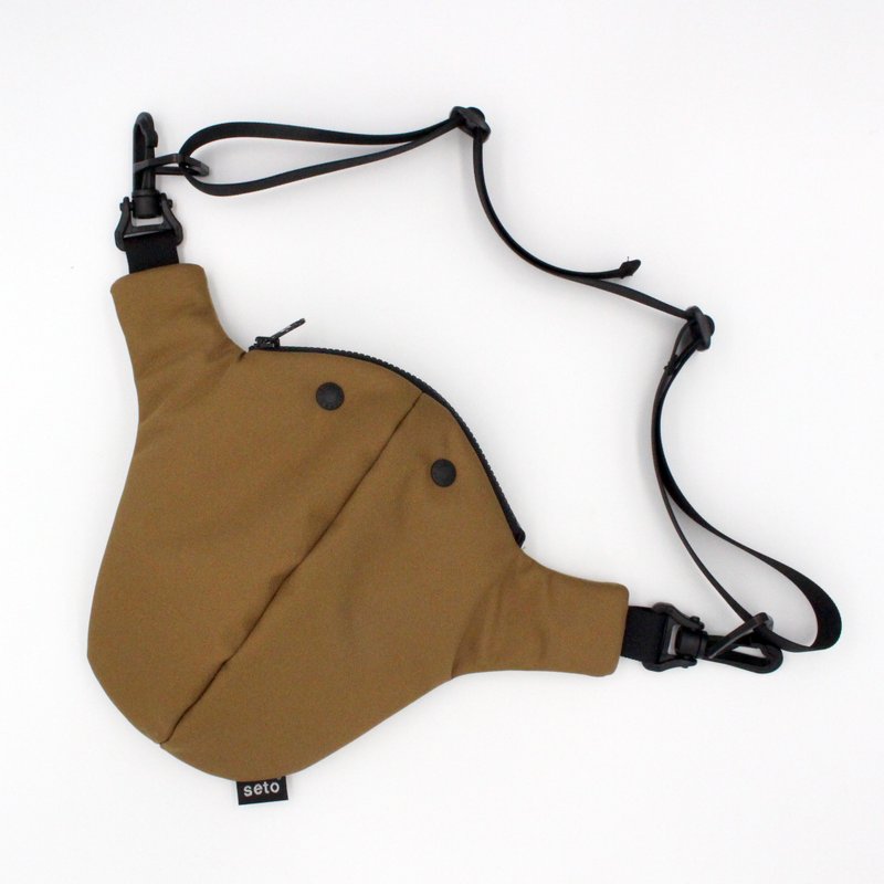 小动物中型随身包 - 侧背包/斜挎包 - 聚酯纤维 咖啡色