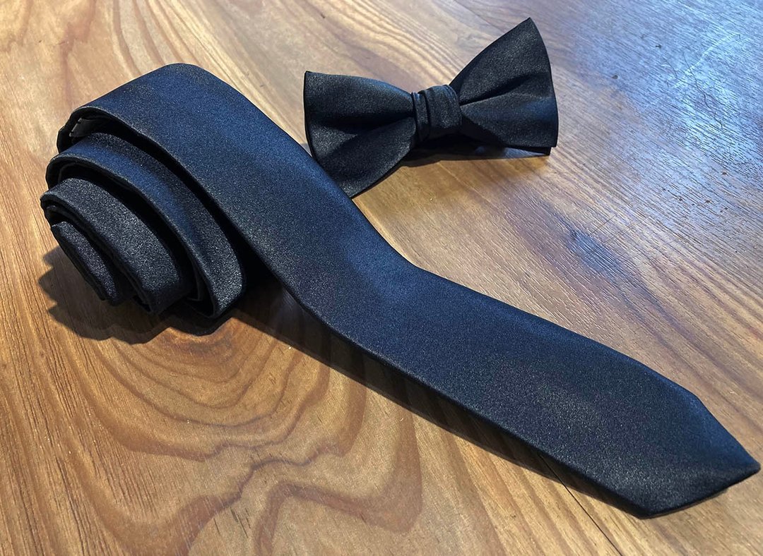 Tuxedo 经典款 / 素黑 蚕丝 领带 Neckties - 领带/领带夹 - 其他材质 黑色