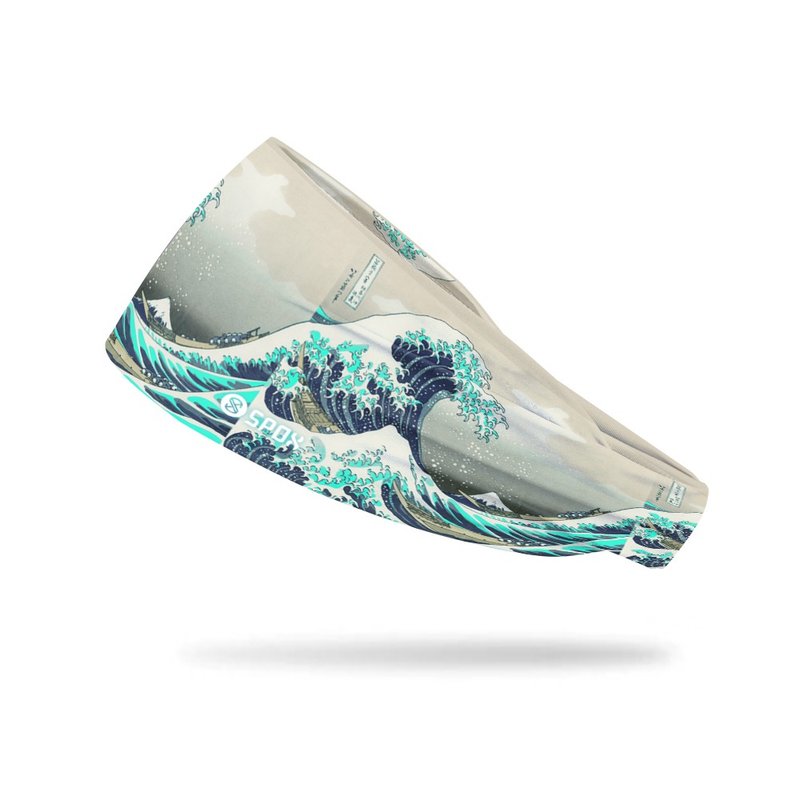 ADV【浮世绘 萤光海浪】神奈川冲浪里.改 / 无痕机能头带 - 运动配件 - 聚酯纤维 多色