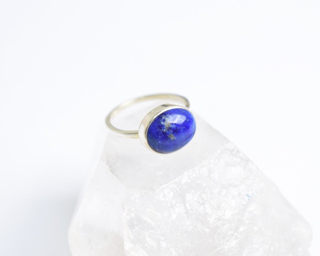 Lapis lazuli Silver ring - 戒指 - 石头 蓝色