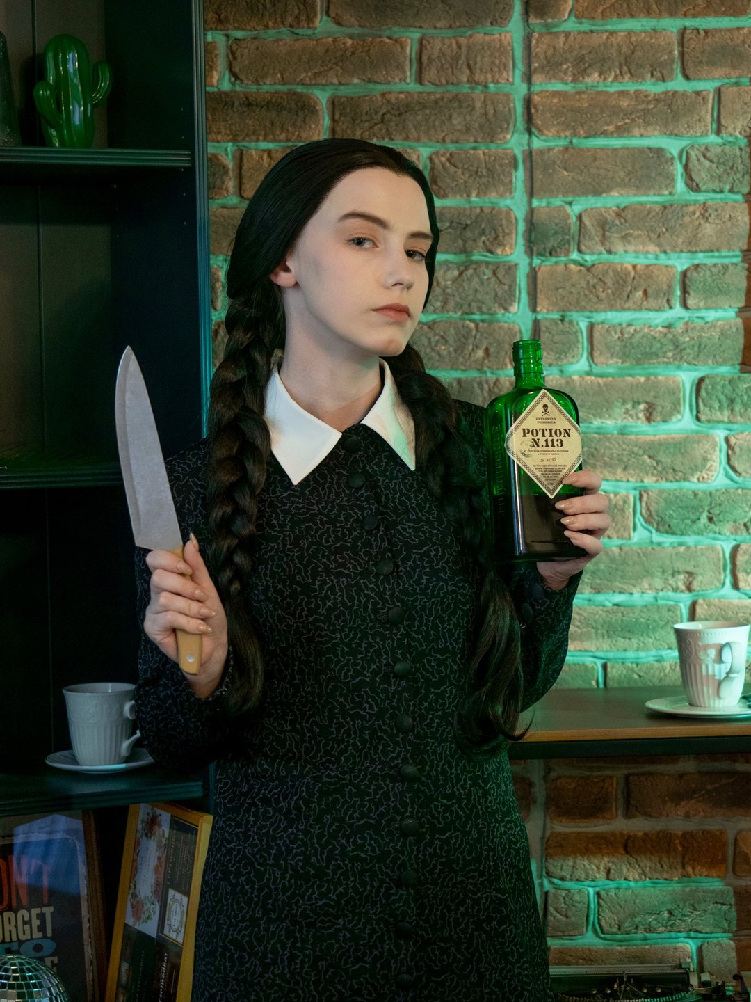 inspired by Wednesday Addams cosplay costume - Black dress - Made to order - 晚装/礼服 - 聚酯纤维 黑色