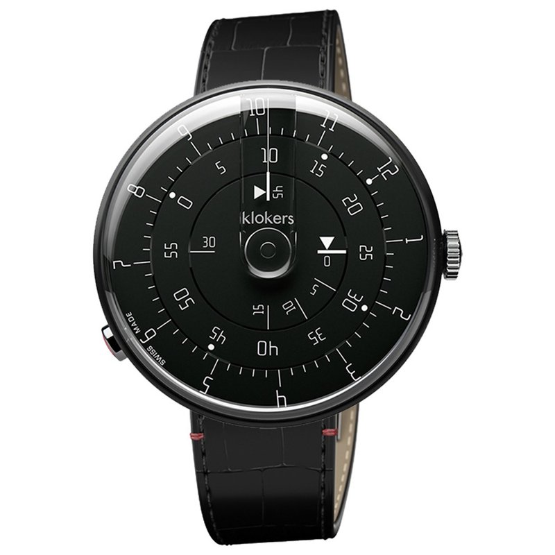 KLOK-01-M2 极简黑色表头 + 折叠表扣表带 加码赠送零钱包 - 男表/中性表 - 其他材质 黑色