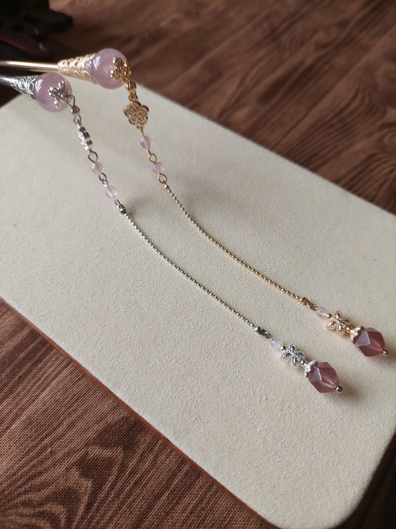 拢云阁－春游　古典风格水晶发簪步摇 - 发饰 - 水晶 