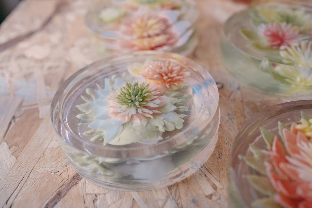 课后手作 静悦花 可食用的立体果冻花 全素可食蒟蒻果冻 五人成班 - 美食 - 新鲜食材 