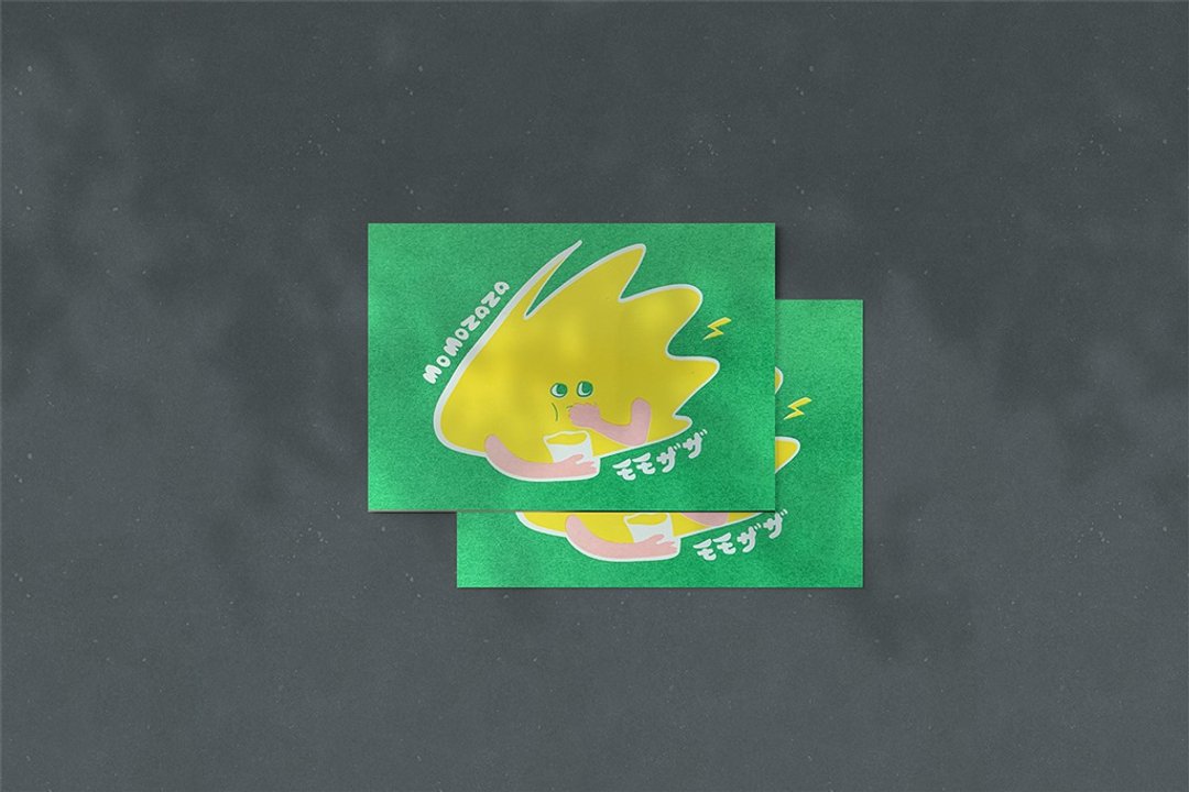 闪电奶头 RISO 明信片 - 卡片/明信片 - 纸 