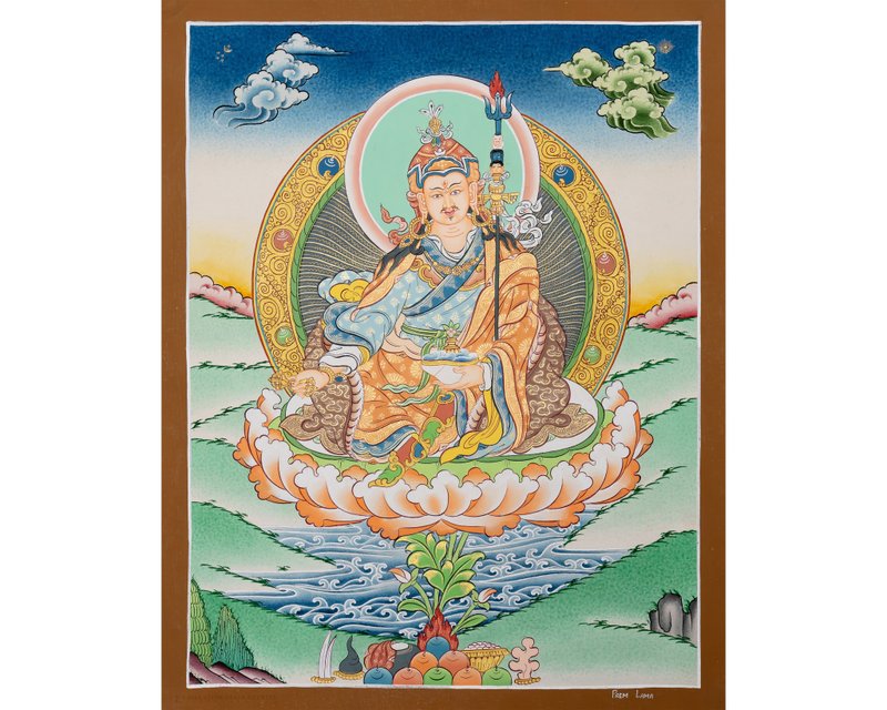 觉醒的唐卡 莲花生大士 灵性觉醒的灯塔 - 墙贴/壁贴 - 其他金属 多色