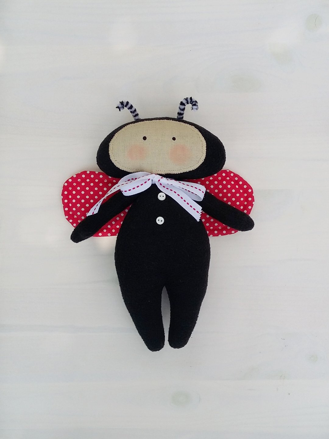 Toy Ladybug - 玩具/玩偶 - 棉 黑色