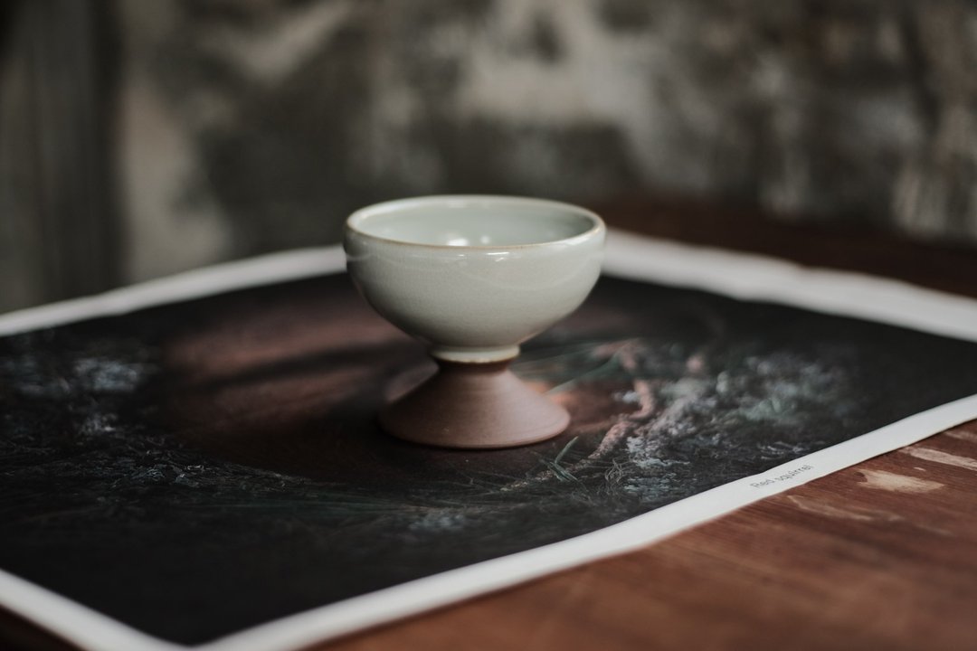小高台 l 烟青釉 金鱼高脚杯 - 其他杯子 - 陶 绿色