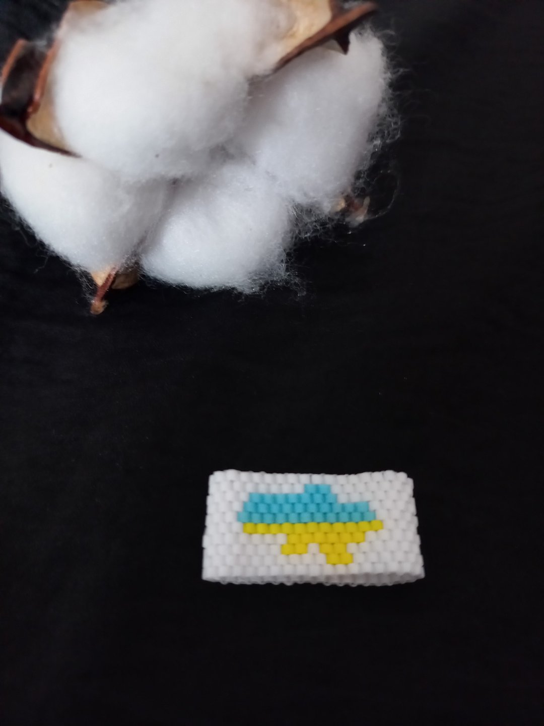 Beaded ring Miyuki map of Ukraine handmade jewelry - 戒指 - 琉璃 多色
