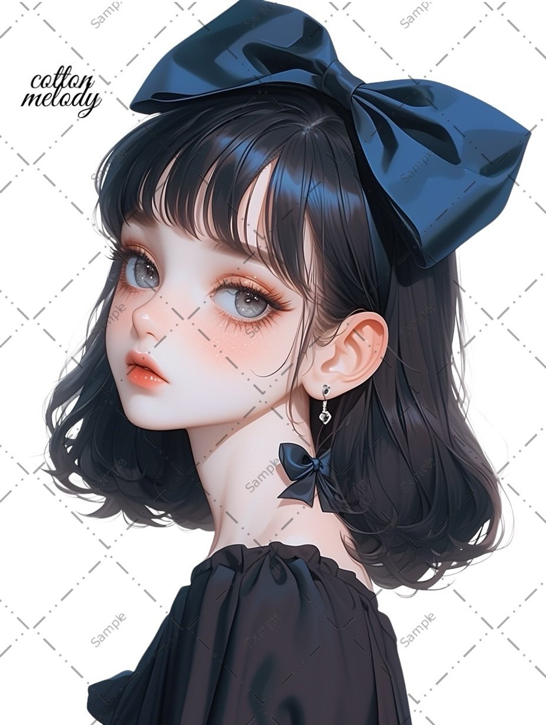 original sticker no.1429 人物贴纸 原创贴纸 人物贴纸 女孩贴纸 原创人物贴纸 - 贴纸 - 纸 