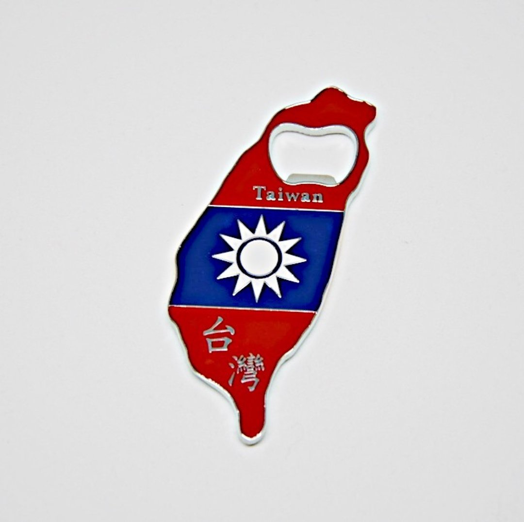 台湾国旗岛屿开瓶器 - 冰箱贴/磁贴 - 其他金属 红色