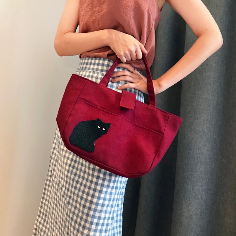 手工托特包-红 - 手提包/手提袋 - 其他材质 红色