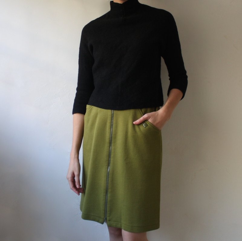 FOAK古着 /保留中/Christian Dior抹茶绿纯羊毛裙 - 裙子 - 羊毛 
